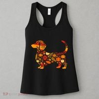 Autumn Pumpkin Fall Dachshund Thanksgiving Women's Tank Top thumb 3