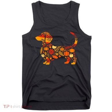Autumn Pumpkin Fall Dachshund Thanksgiving Tank Top