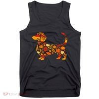 Autumn Pumpkin Fall Dachshund Thanksgiving Tank Top thumb 0