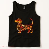 Autumn Pumpkin Fall Dachshund Thanksgiving Tank Top thumb 2