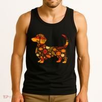 Autumn Pumpkin Fall Dachshund Thanksgiving Tank Top thumb 3