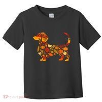 Autumn Pumpkin Fall Dachshund Thanksgiving Toddler T-Shirt thumb 0