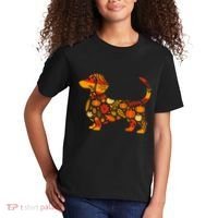 Autumn Pumpkin Fall Dachshund Thanksgiving Kids T-Shirt thumb 2