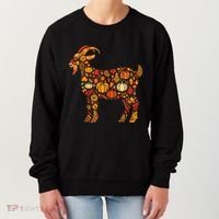 Autumn Pumpkin Fall Goat Thanksgiving Women's Sweatshirt thumb 0