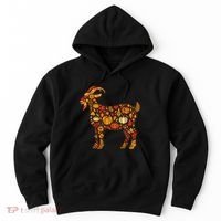 Autumn Pumpkin Fall Goat Thanksgiving Hoodie thumb 0