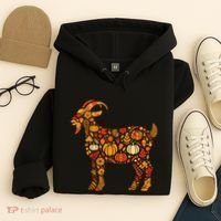 Autumn Pumpkin Fall Goat Thanksgiving Hoodie thumb 4