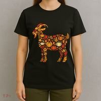 Autumn Pumpkin Fall Goat Thanksgiving T-Shirt thumb 4