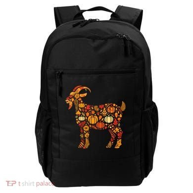Autumn Pumpkin Fall Goat Thanksgiving Backpack
