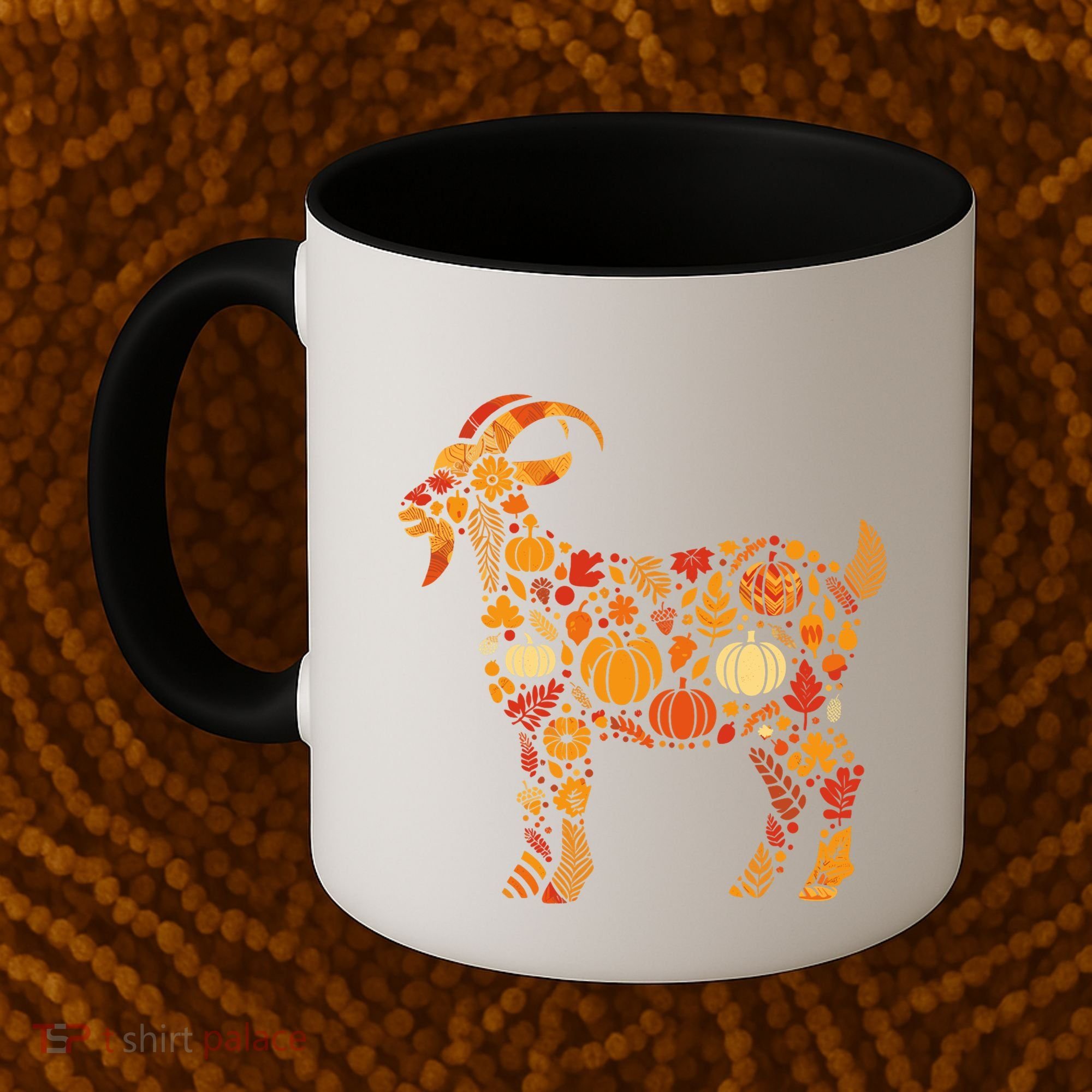 Autumn Pumpkin Fall Goat Thanksgiving Coffee Mug