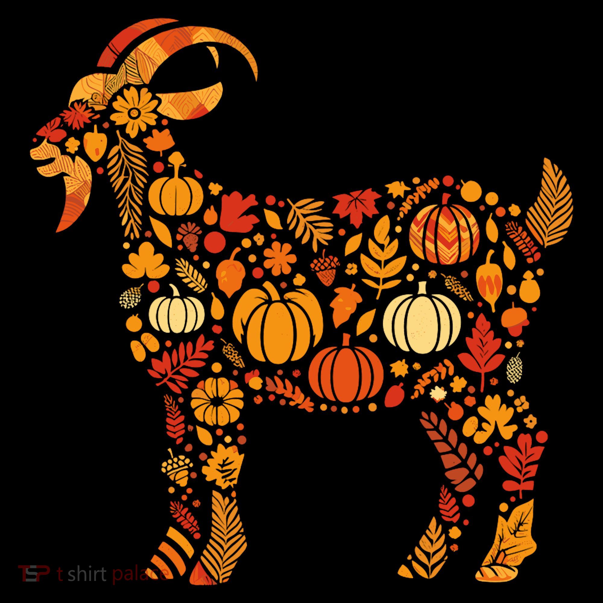 Autumn Pumpkin Fall Goat Thanksgiving Coffee Mug