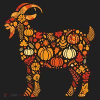Autumn Pumpkin Fall Goat Thanksgiving Beanie thumb 2
