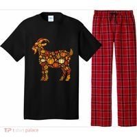 Autumn Pumpkin Fall Goat Thanksgiving Pajama Set thumb 0