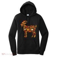 Autumn Pumpkin Fall Goat Thanksgiving Women's Hoodie thumb 0