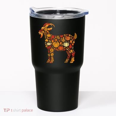 Autumn Pumpkin Fall Goat Thanksgiving Tumbler