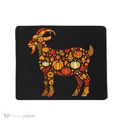 Autumn Pumpkin Fall Goat Thanksgiving Mousepad