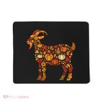 Autumn Pumpkin Fall Goat Thanksgiving Mousepad thumb 0