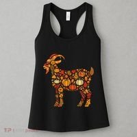 Autumn Pumpkin Fall Goat Thanksgiving Women's Tank Top thumb 3