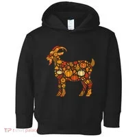 Autumn Pumpkin Fall Goat Thanksgiving Toddler Hoodie thumb 0