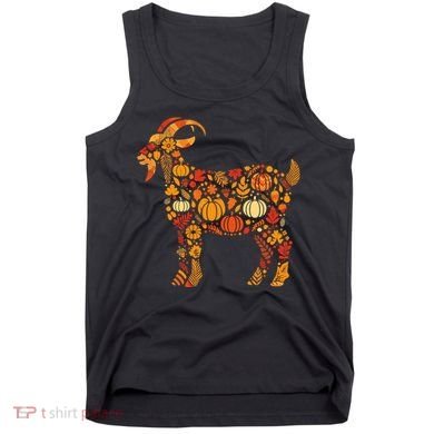 Autumn Pumpkin Fall Goat Thanksgiving Tank Top