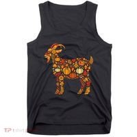Autumn Pumpkin Fall Goat Thanksgiving Tank Top thumb 0