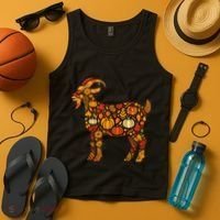 Autumn Pumpkin Fall Goat Thanksgiving Tank Top thumb 4