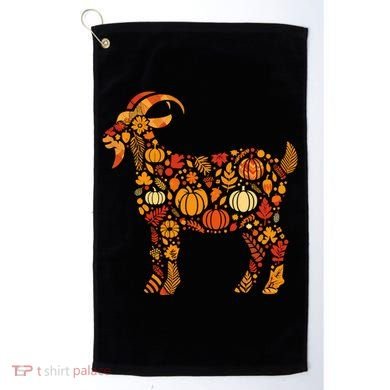 Autumn Pumpkin Fall Goat Thanksgiving Golf Towel