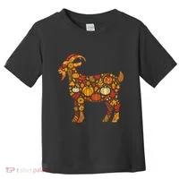 Autumn Pumpkin Fall Goat Thanksgiving Toddler T-Shirt thumb 0