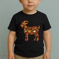 Autumn Pumpkin Fall Goat Thanksgiving Toddler T-Shirt thumb 2