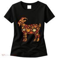 Autumn Pumpkin Fall Goat Thanksgiving Women's T-Shirt thumb 0