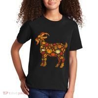 Autumn Pumpkin Fall Goat Thanksgiving Kids T-Shirt thumb 2
