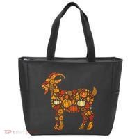 Autumn Pumpkin Fall Goat Thanksgiving Tote Bag thumb 0