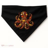 Autumn Pumpkin Fall Octopus Thanksgiving USA-Made Doggie Bandana thumb 0