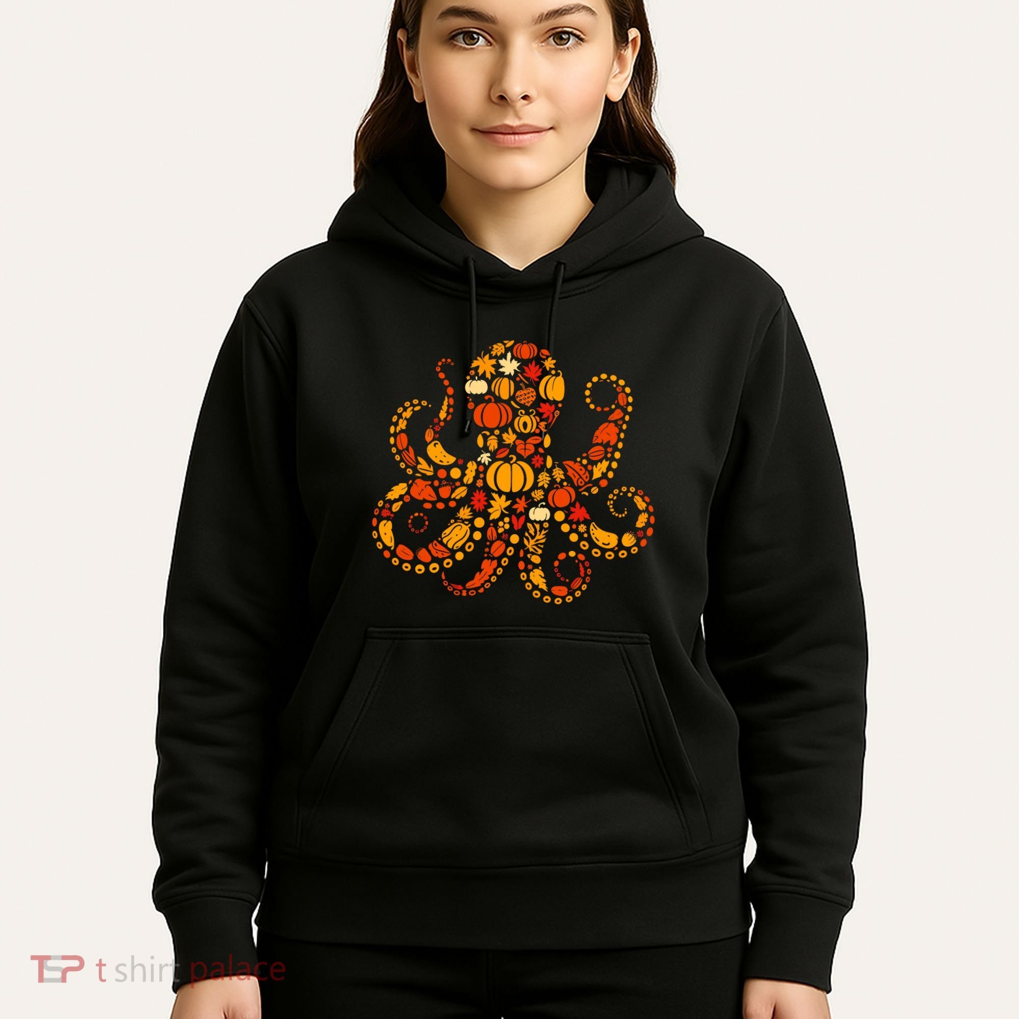 Autumn Pumpkin Fall Octopus Thanksgiving Hoodie
