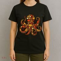 Autumn Pumpkin Fall Octopus Thanksgiving T-Shirt thumb 4