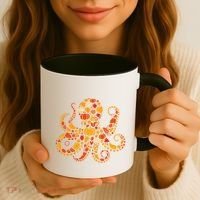 Autumn Pumpkin Fall Octopus Thanksgiving Coffee Mug thumb 3