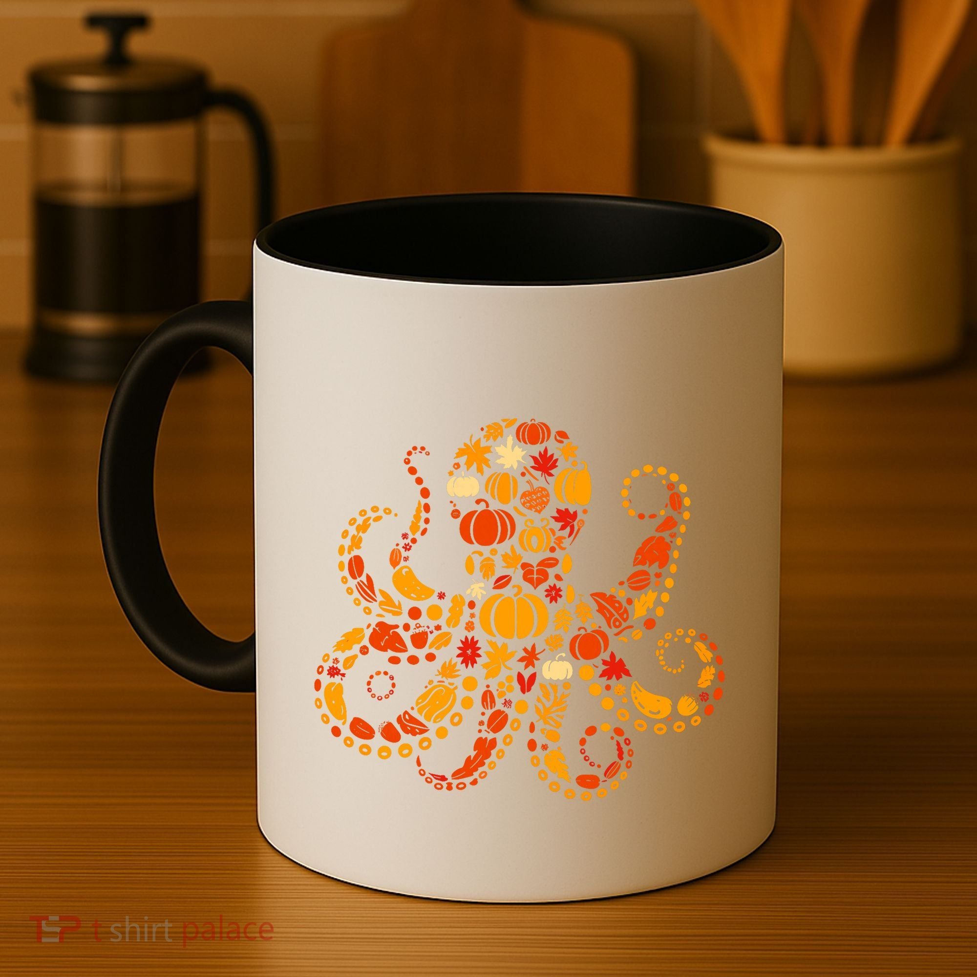 Autumn Pumpkin Fall Octopus Thanksgiving Coffee Mug