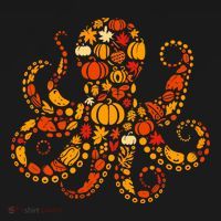 Autumn Pumpkin Fall Octopus Thanksgiving Polo thumb 3