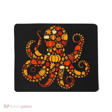 Autumn Pumpkin Fall Octopus Thanksgiving Mousepad