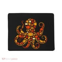 Autumn Pumpkin Fall Octopus Thanksgiving Mousepad thumb 0