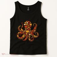 Autumn Pumpkin Fall Octopus Thanksgiving Tank Top thumb 2