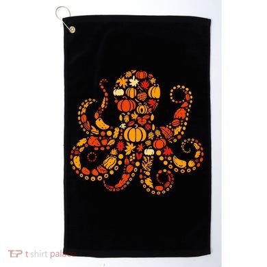 Autumn Pumpkin Fall Octopus Thanksgiving Golf Towel