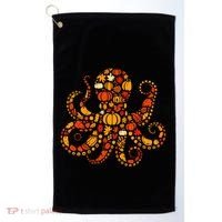 Autumn Pumpkin Fall Octopus Thanksgiving Golf Towel thumb 0