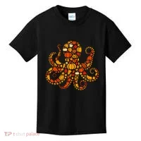 Autumn Pumpkin Fall Octopus Thanksgiving Kids T-Shirt thumb 0