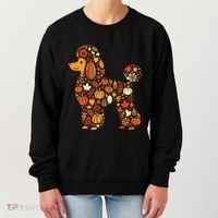 Autumn Pumpkin Fall Poodle Thanksgiving Dog Women's Sweatshirt thumb 0