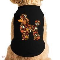 Autumn Pumpkin Fall Poodle Thanksgiving Dog Doggie Tank thumb 0