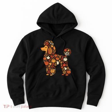 Autumn Pumpkin Fall Poodle Thanksgiving Dog Hoodie