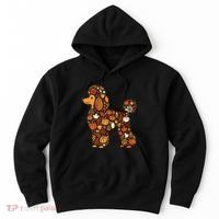 Autumn Pumpkin Fall Poodle Thanksgiving Dog Hoodie thumb 0