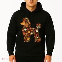 Autumn Pumpkin Fall Poodle Thanksgiving Dog Hoodie thumb 2