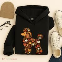 Autumn Pumpkin Fall Poodle Thanksgiving Dog Hoodie thumb 4