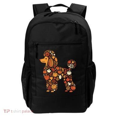 Autumn Pumpkin Fall Poodle Thanksgiving Dog Backpack